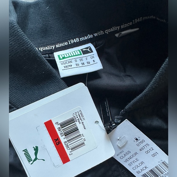 New Black Woman’s Puma Bomber Jacket, Size XS - Picture 3 of 4